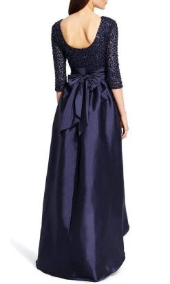 Adrianna Papell - 091919630 Sequined High Low Bow Gown Formal Gowns