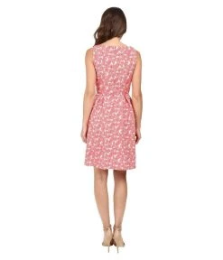 Adrianna Papell - 13262110 Split Neck Floral A-Line Dress Cocktail Dresses