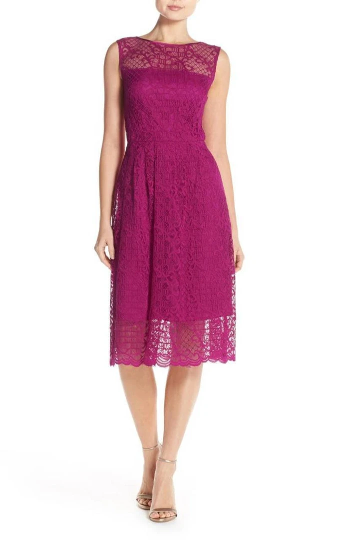 Adrianna Papell - 15250960 Bateau Neck Flare Lace Dress 6 Adrianna Papell - 15250960 Bateau Neck Flare Lace Dress