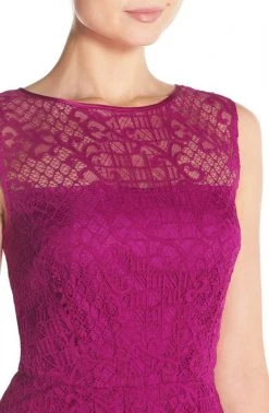 Adrianna Papell - 15250960 Bateau Neck Flare Lace Dress 15 Adrianna Papell - 15250960 Bateau Neck Flare Lace Dress