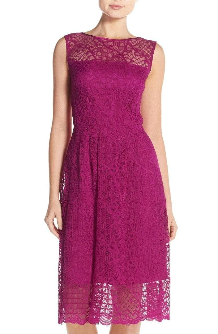 Adrianna Papell - 15250960 Bateau Neck Flare Lace Dress 9 Adrianna Papell - 15250960 Bateau Neck Flare Lace Dress