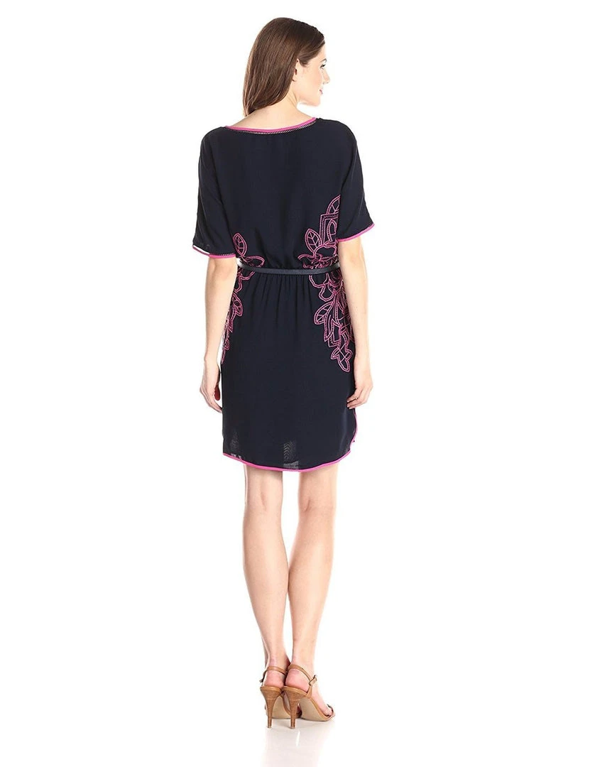 Adrianna Papell - 16PD79730 Embroidered Bateau Neck Column Dress Cocktail Dresses 4 Adrianna Papell - 16PD79730 Embroidered Bateau Neck Column Dress Cocktail Dresses