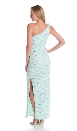 Formal Gowns Adrianna Papell - 231M29120 Brooch Accented Lace Gown