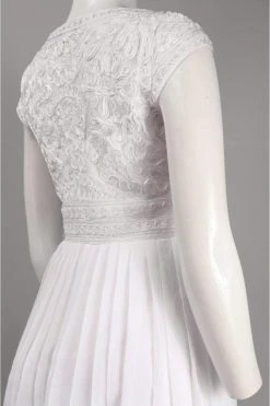 Cocktail Dresses Adrianna Papell - 41893570 Scoop Short Dress - 1 Pc Ivory In Size 6 Available