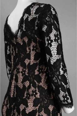 Adrianna Papell - 41895510 Crochet Lace Sheath Cocktail Dress Cocktail Dresses