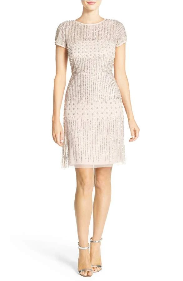 Cocktail Dresses Adrianna Papell - 41926810 Cap Sleeve Rivulet Beaded Sheath Dress 5 Cocktail Dresses Adrianna Papell - 41926810 Cap Sleeve Rivulet Beaded Sheath Dress