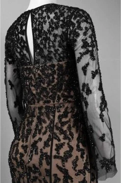 Adrianna Papell - 91898370 Sequined Long Sleeve Sheath Dress