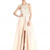 Adrianna Papell - 91922240 Sequined Halter Neck A Line Long Gown Formal Gowns