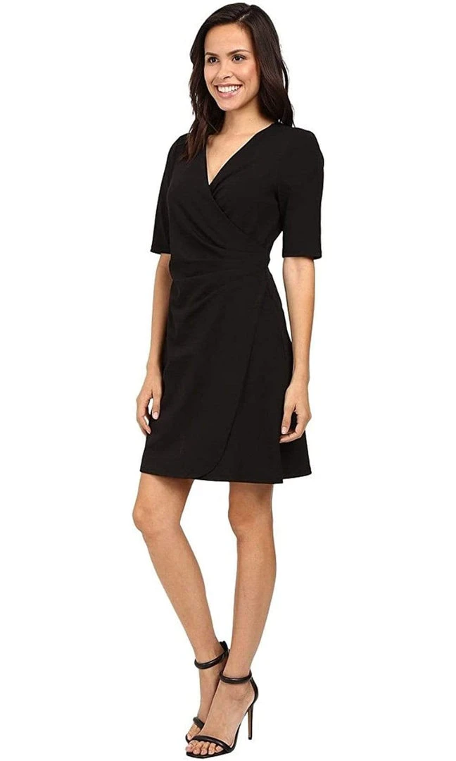 Adrianna Papell - AP1D100146 V-Neck Short Sleeve Dress 4 Adrianna Papell - AP1D100146 V-Neck Short Sleeve Dress
