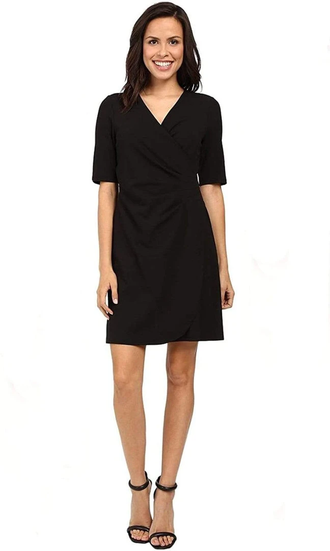 Adrianna Papell - AP1D100146 V-Neck Short Sleeve Dress 3 Adrianna Papell - AP1D100146 V-Neck Short Sleeve Dress
