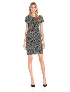 Cocktail Dresses Adrianna Papell - AP1D100323 Floral Lace Jewel Sheath Dress