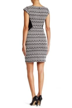 Cocktail Dresses Adrianna Papell - AP1D100324 Origami Knit Sheath Dress