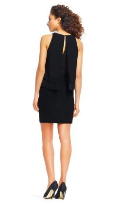 Adrianna Papell - AP1D100390 Sleeveless Halter Neck Sheath Dress Cocktail Dresses