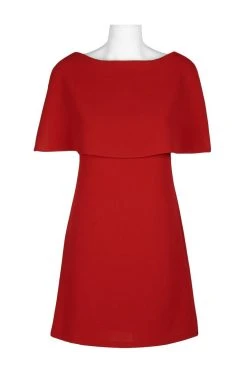 Adrianna Papell - AP1D100716 Popover Cape Crepe Shift Dress 11 Adrianna Papell - AP1D100716 Popover Cape Crepe Shift Dress