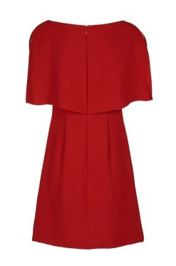 Adrianna Papell - AP1D100716 Popover Cape Crepe Shift Dress 12 Adrianna Papell - AP1D100716 Popover Cape Crepe Shift Dress