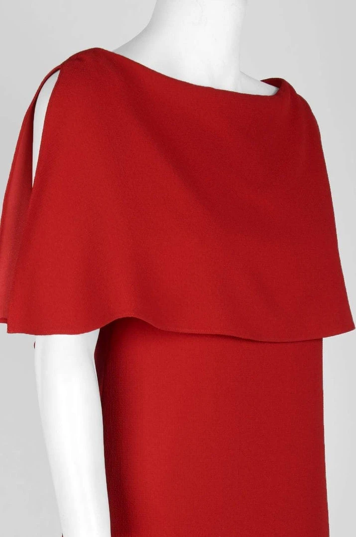 Adrianna Papell - AP1D100716 Popover Cape Crepe Shift Dress 8 Adrianna Papell - AP1D100716 Popover Cape Crepe Shift Dress