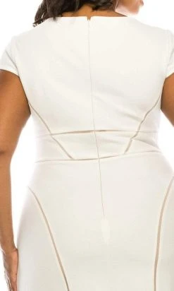 Adrianna Papell - AP1D100745 Modified V-Neck Sheath Dress 11 Adrianna Papell - AP1D100745 Modified V-Neck Sheath Dress