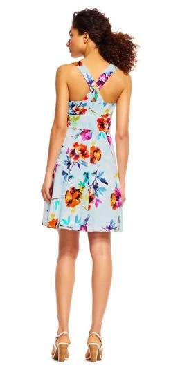 Adrianna Papell - AP1D100808 Floral Print Empire A-Line Dress