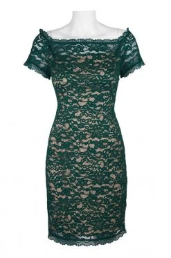 Adrianna Papell - AP1D101379 Off Shoulder Scalloped Lace Dress Cocktail Dresses 9 Adrianna Papell - AP1D101379 Off Shoulder Scalloped Lace Dress Cocktail Dresses