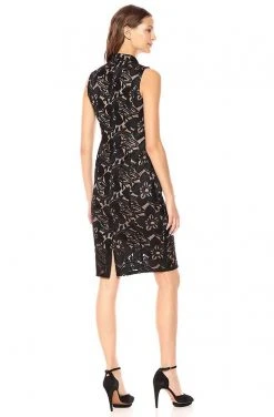 Adrianna Papell - AP1D101525 High Neck Floral Cocktail Dress Cocktail Dresses