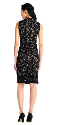 Adrianna Papell - AP1D101525 High Neck Floral Cocktail Dress Cocktail Dresses