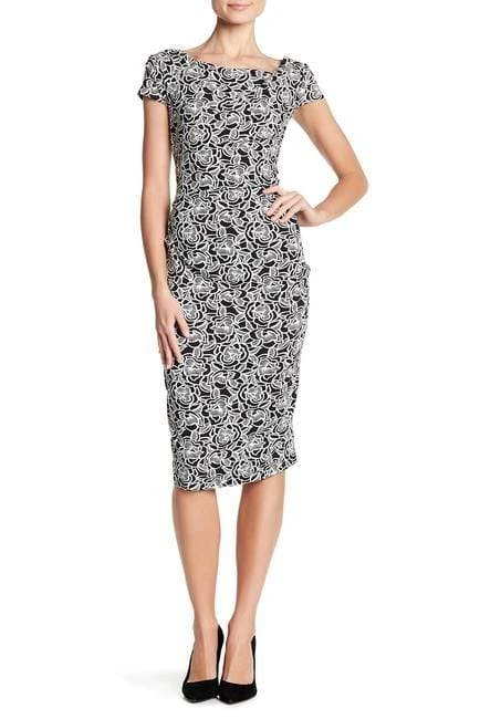 Adrianna Papell - AP1D101704 Floral Asymmetric Cocktail Dress Cocktail Dresses 3 Adrianna Papell - AP1D101704 Floral Asymmetric Cocktail Dress Cocktail Dresses