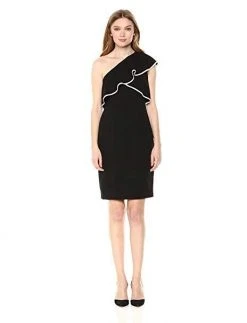 Adrianna Papell - AP1D102025 One Shoulder Popover Cocktail Dress