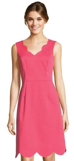 Cocktail Dresses Adrianna Papell - AP1D102083 Scalloped V-Neck Cocktail Dress