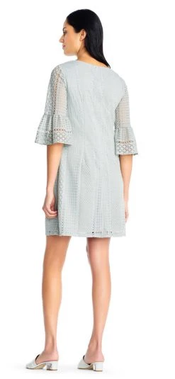 Adrianna Papell - AP1D102205 Striped Scoop A-Line Cocktail Dress