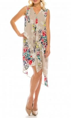 Adrianna Papell - AP1D102209 Floral High Low Dress Cocktail Dresses