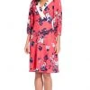Adrianna Papell - AP1D103139 Floral Print Surplice V Neck A-Line Dress Cocktail Dresses