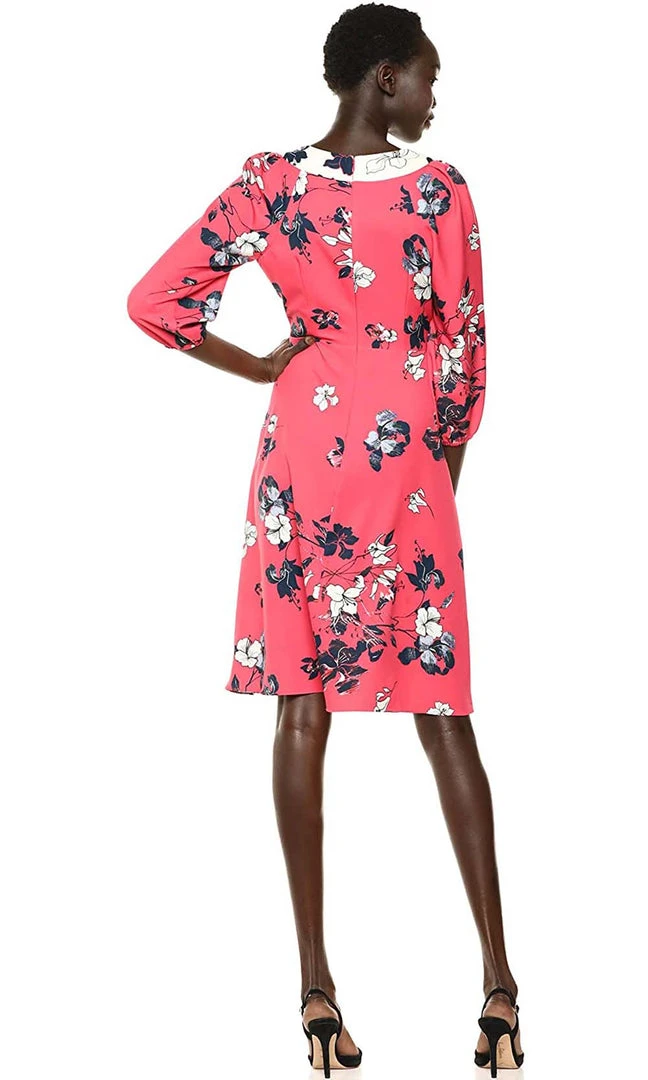 Adrianna Papell - AP1D103139 Floral Print Surplice V Neck A-Line Dress Cocktail Dresses 7 Adrianna Papell - AP1D103139 Floral Print Surplice V Neck A-Line Dress Cocktail Dresses