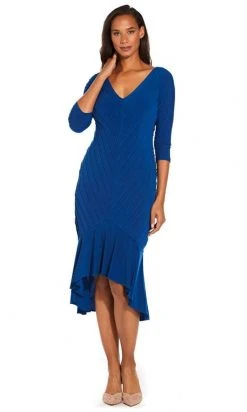 Cocktail Dresses Adrianna Papell - AP1D103516 High Low Asymmetrical Bandage Dress