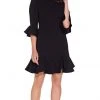 Cocktail Dresses Adrianna Papell - AP1D103627 Quarter Sleeve Flutter Hem Shift Dress 2 Cocktail Dresses Adrianna Papell - AP1D103627 Quarter Sleeve Flutter Hem Shift Dress