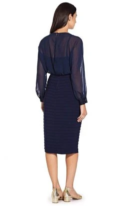 Adrianna Papell - AP1D103635 Illusion Blouson Bodice Bandage Dress Cocktail Dresses