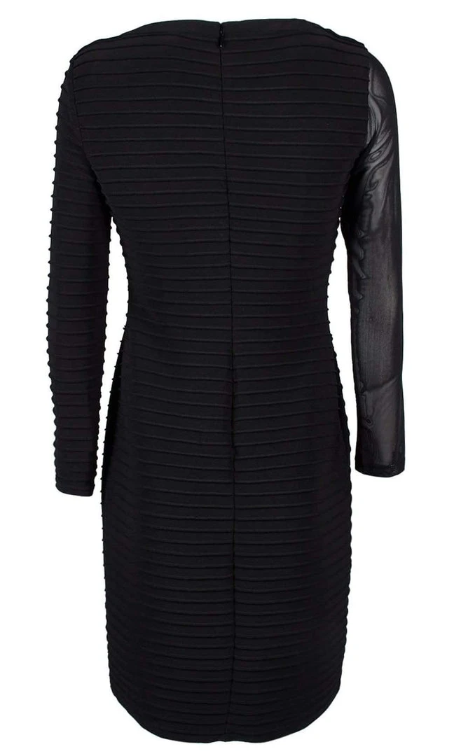 Adrianna Papell - AP1D103839 Long Sleeve Ribbed Fitted Dress 7 Adrianna Papell - AP1D103839 Long Sleeve Ribbed Fitted Dress