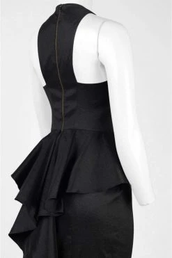 Adrianna Papell - AP1E200147 V-neck Taffeta Trumpet Dress