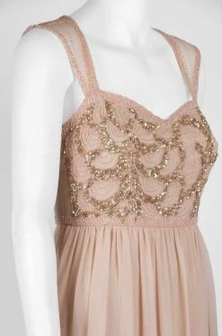 Adrianna Papell - AP1E200175 Bejeweled Semi-Sweetheart Chiffon Dress Formal Gowns