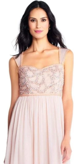 Adrianna Papell - AP1E200175 Bejeweled Semi-Sweetheart Chiffon Dress Formal Gowns