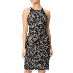 Adrianna Papell - AP1E200183 Swirl Motif Sheath Dress Cocktail Dresses 8 Adrianna Papell - AP1E200183 Swirl Motif Sheath Dress Cocktail Dresses