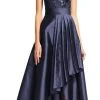 Adrianna Papell - AP1E200402 Lace Illusion Pleated High Low Dress - 1 Pc Navy In Size 14 Available Formal Gowns 1 Adrianna Papell - AP1E200402 Lace Illusion Pleated High Low Dress - 1 Pc Navy In Size 14 Available Formal Gowns