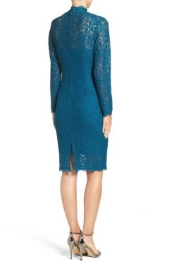 Adrianna Papell - AP1E200552 Long Sleeve Bodycon Lace Dress