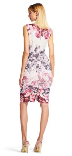 Adrianna Papell - AP1E200680 Sleeveless Floral Sheath Dress Cocktail Dresses