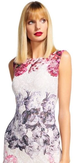 Adrianna Papell - AP1E200680 Sleeveless Floral Sheath Dress Cocktail Dresses