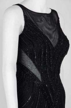 Adrianna Papell - AP1E201343 Illusion Cutout Back Beaded Mesh Gown 9 Adrianna Papell - AP1E201343 Illusion Cutout Back Beaded Mesh Gown