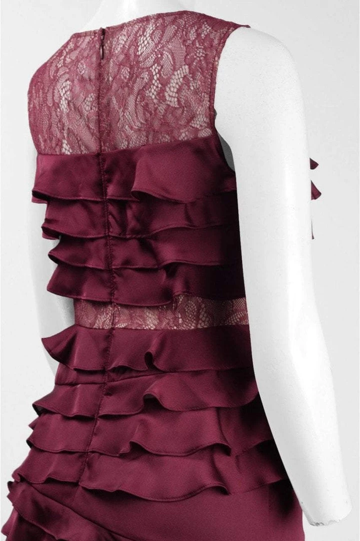 Adrianna Papell - AP1E201734 Sleeveless Lace Satin Tiered Gown 4 Adrianna Papell - AP1E201734 Sleeveless Lace Satin Tiered Gown