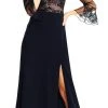 Formal Gowns Adrianna Papell - AP1E201883 Sheer Circular Flounce Sleeve Beaded Gown