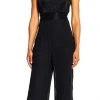 Plus Size Dresses Adrianna Papell - AP1E202207 Beaded Sleeveless Bateau Jumpsuit