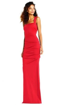 Adrianna Papell - AP1E202255 Sleeveless Square Neckline Sheath Dress Formal Gowns