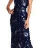 Formal Gowns Adrianna Papell - AP1E202991 Floral Sequined Halter Sheath Dress 2 Formal Gowns Adrianna Papell - AP1E202991 Floral Sequined Halter Sheath Dress
